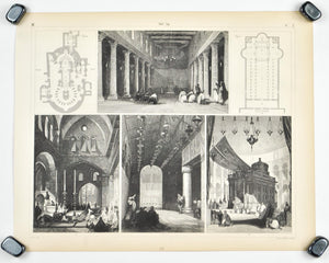 Church St Mary Bethlehem Jerusalem Architecture Antique Print 1857