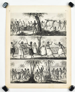Tonga Islands Australian Aborigines Antique Print 1857