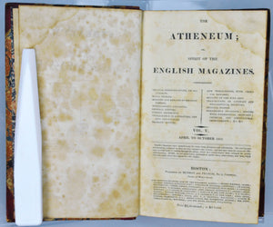 The Atheneum or Spirit Of The English Magazines Vol 5 Apr to Oct 1819