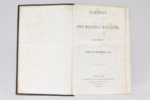 Harper's New Monthly Magazine Vol V Jun-Nov 1852