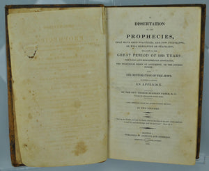 A Dissertation on the Prophecies by The Rev George Stanley Faber 1808