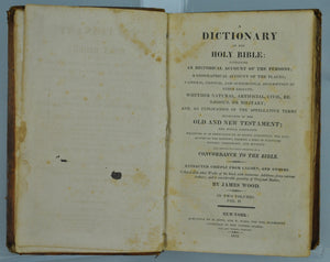A Dictionary to the Holy Bible Vol II by James Wood 1813