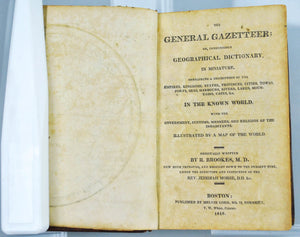 The General Gazetteer or Compendious Geographical Dictionary by R Brookes 1816