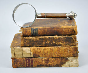 19th Century Antique Charm, Leather Brown Book Bundle Set, Historic Accent Decor