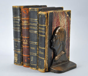 Antique Distressed Leather Book Bundle Set, Shelf Historic Books, HARPER'S