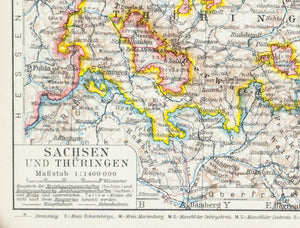 1929 Saxony and Thuringia Germany - Meyer