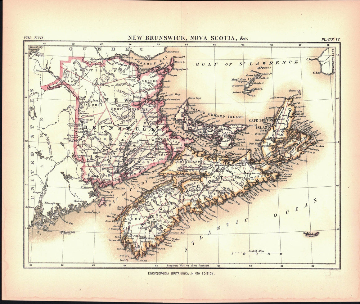 1884 New Brunswick, Nova Scotia etc. - Britannica
