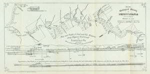 Coal Oil Depth Slippery Rock Creek Pennsylvania Antique Map 1875