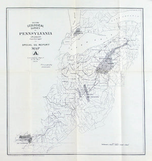 Special Oil Report Pennsylvania Antique Map 1875