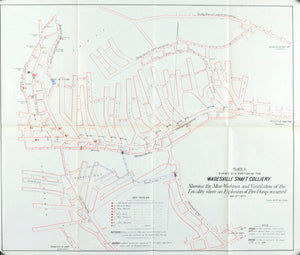 Mine Deaths Ventilation Wadesville Shaft Antique Map 1878
