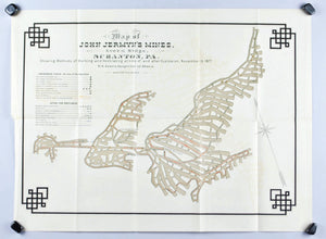 John Jermyn's Mines Scranton Pennsylvania Antique Map 1878