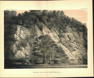 Chikis Anticlinal View Lancaster Co Pennsylvania Antique Print 1880
