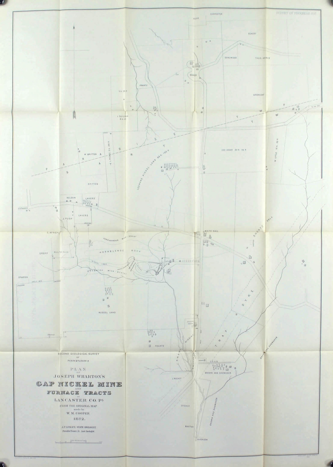 Gap Nickel Mine Lancaster County Pennsylvania Antique Map 1880