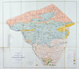 Lancaster County Pennsylvania Antique Map 1880