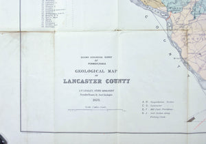 Lancaster County Pennsylvania Antique Map 1880