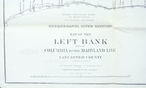 Susquehanna River Lancaster County Pennsylvania Antique Map 1880 B