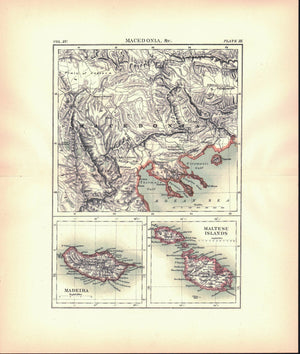 1883 Macedonia &c, Madeira, Maltese Islands - Britannica