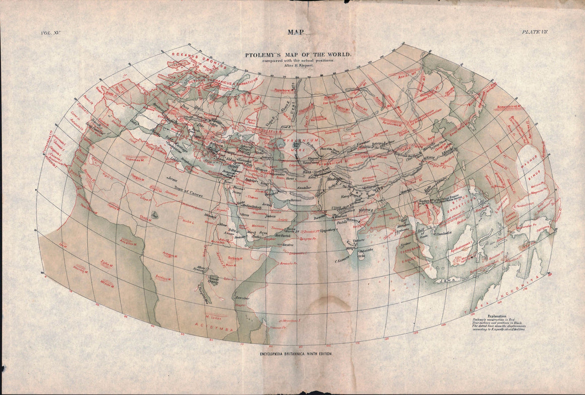 1883 Ptolemy's Map of the World - Britannica