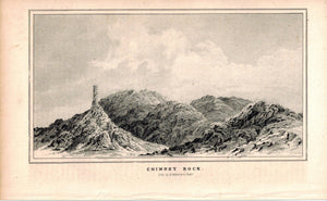Chimney Rock 1845 Antique Litho Print by E. Weber & Co Baltimore