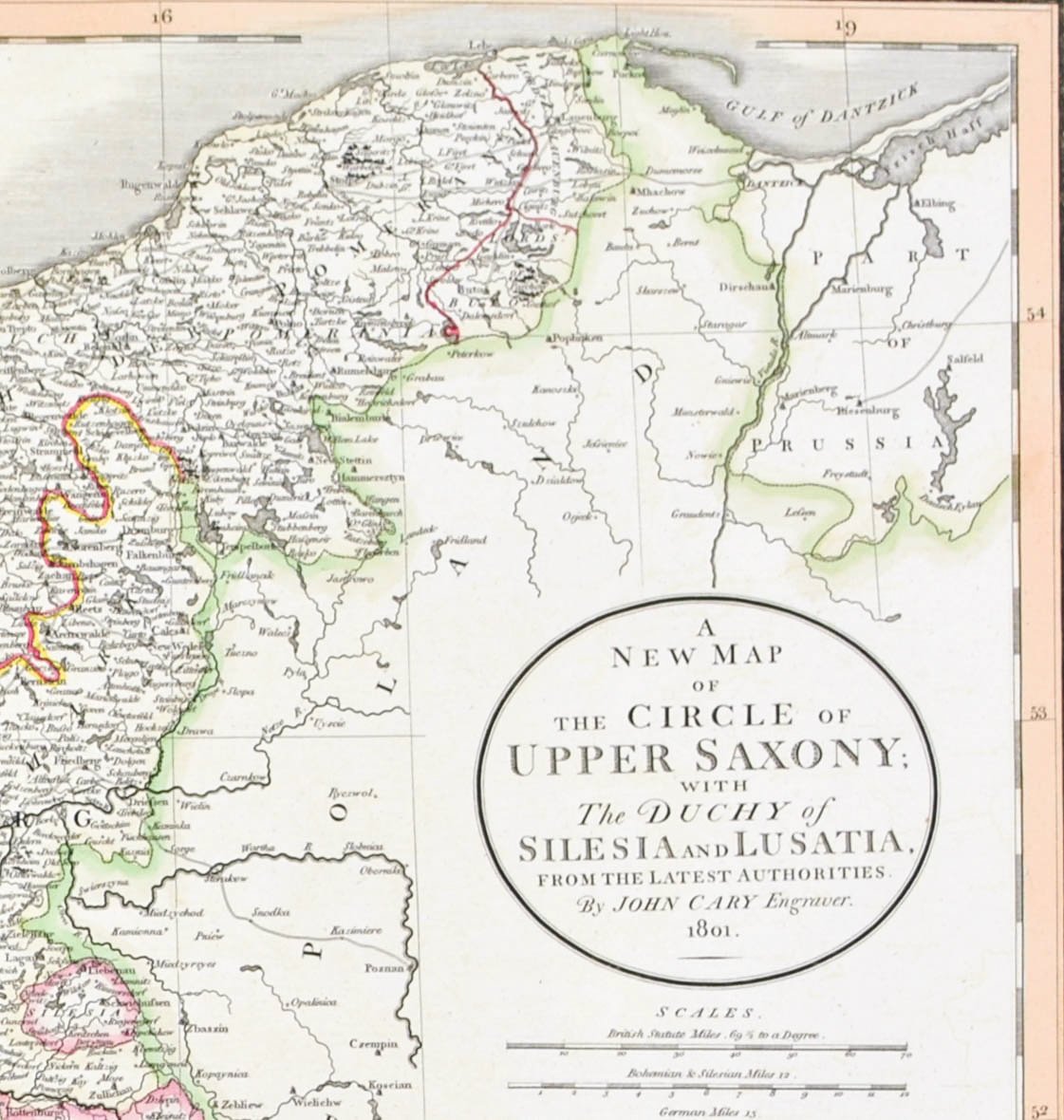 1808 A New Map of the Circle of Upper Saxony - Cary - Historic Accents