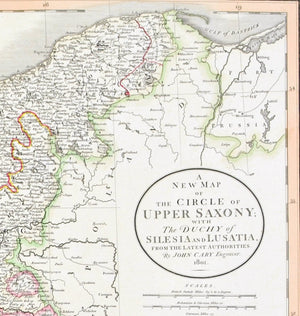 1808 A New Map of the Circle of Upper Saxony - Cary