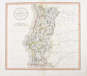 1808 A New Map of the Kingdom of Portugal - Cary