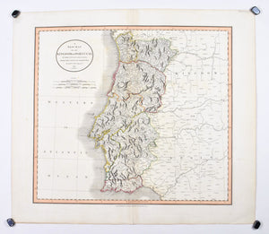 1808 A New Map of the Kingdom of Portugal - Cary