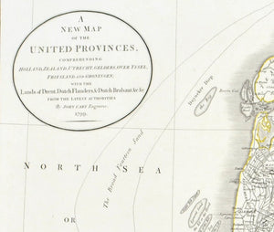1808 A New Map of the United Provinces - Cary