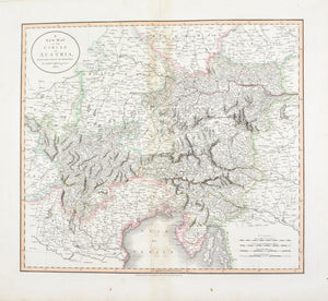 1808 A New Map of the Circle of Austria - Cary