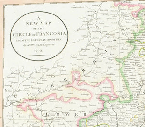 1808 A New map of Circle of Franconia - Cary