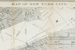 1867 Map of New York City, Map of Central Park - Edward Hall