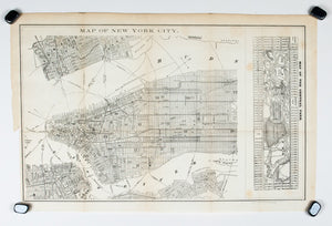 1867 Map of New York City, Map of Central Park - Edward Hall
