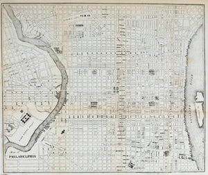 1867 Map of Philadelphia - Edward Hall