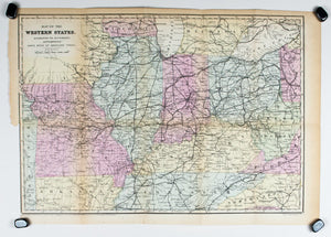 1867 Map of the Western States - Edward Hall