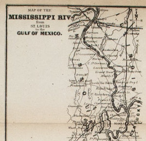 1867 Map of the Mississippi River - Edward Hall