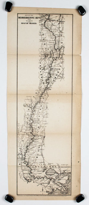 1867 Map of the Mississippi River - Edward Hall