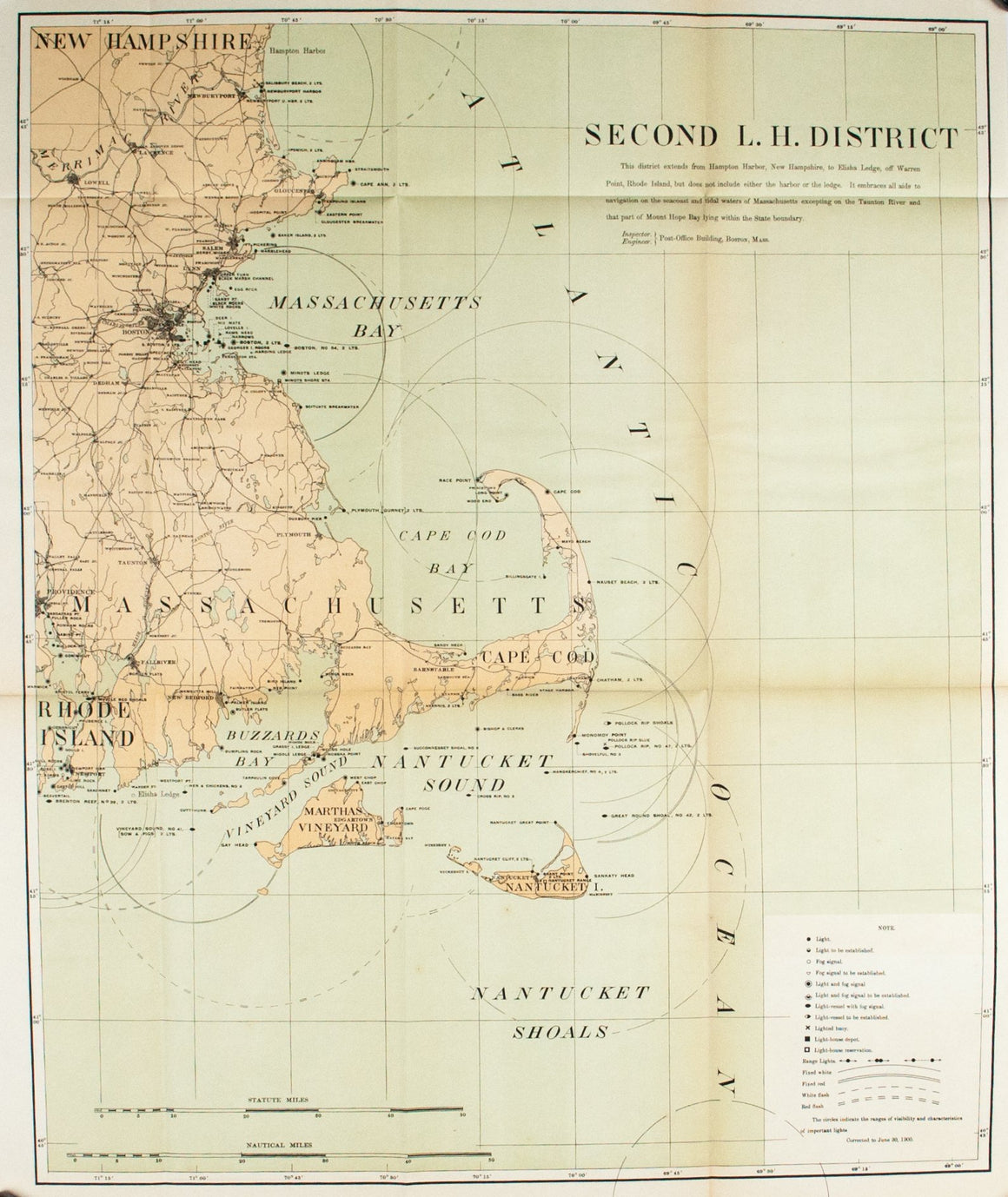 1900 Second Lighthouse District - US Light-House Board