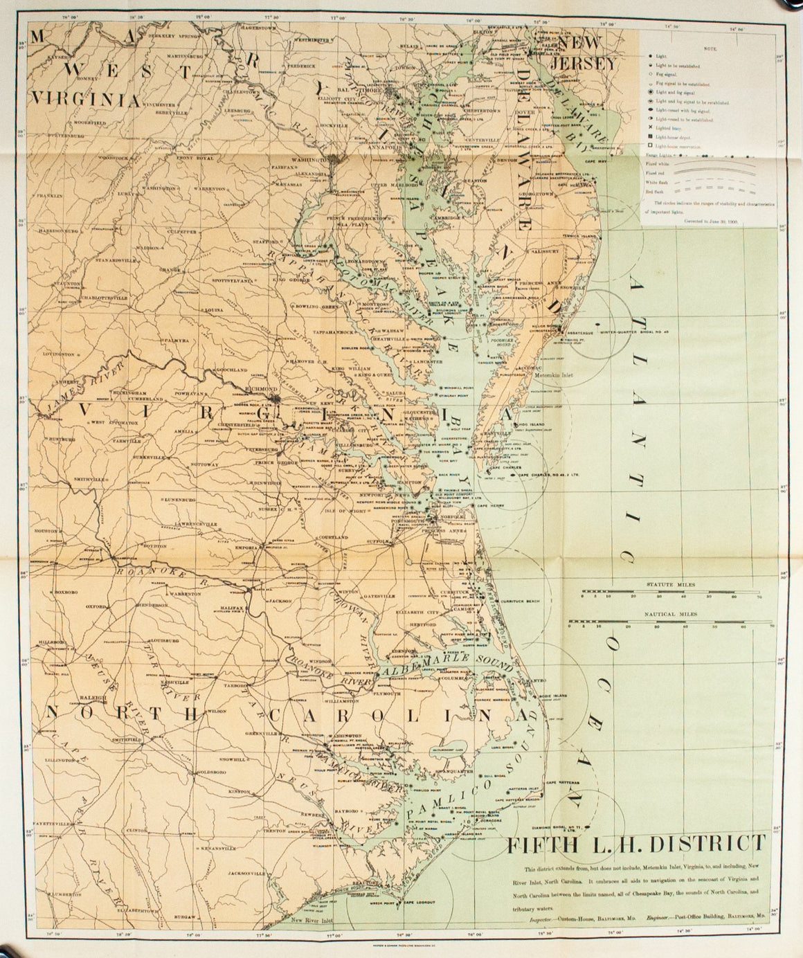1900 Fifth Lighthouse District - US Light-House Board