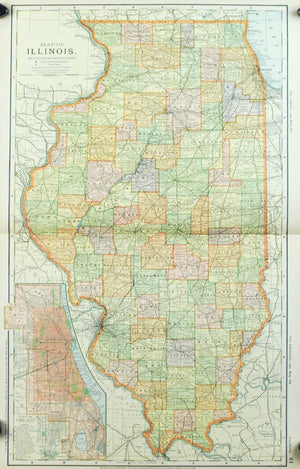 1891 Map of Illinois