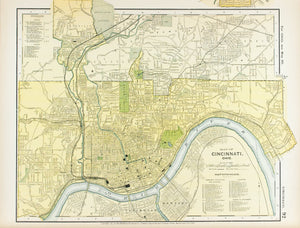 1891 Map of Cincinnati Ohio