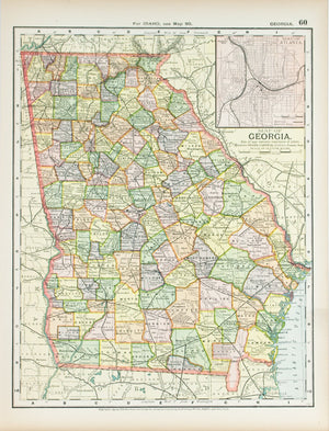 1891 Map of Georgia