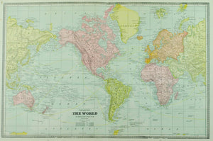 1884 Chart of the World - Cram