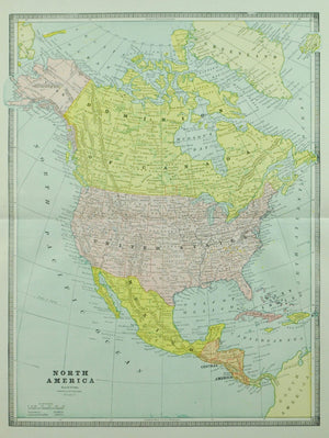 1884 North America - Cram