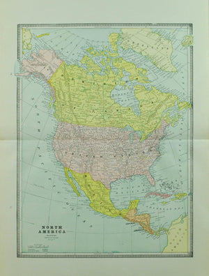 1884 North America - Cram