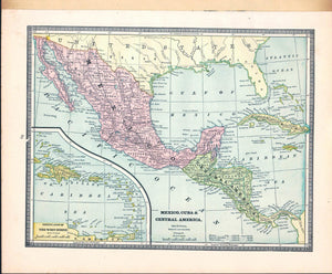 1884 South America - Cram