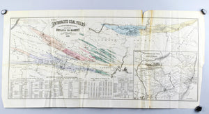 Anthracite Coalfields of Pennsylvania Antique Map 1878