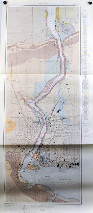 1913 U.S. Geological Survey Areal Geology Map of Niagara River, New York (Niagara Falls) - EM Kindle