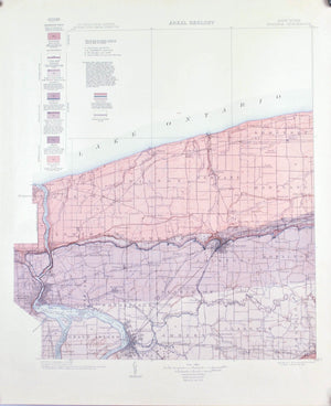 1913 U.S. Geological Survey Areal Geology Map of Niagara County, New York  (Niagara Falls) - EM Kindle