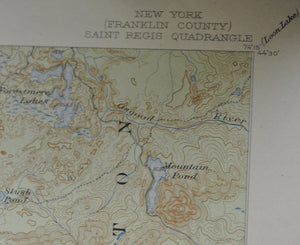 Franklin County Saint Regis New York Antique Topographic Map 1921