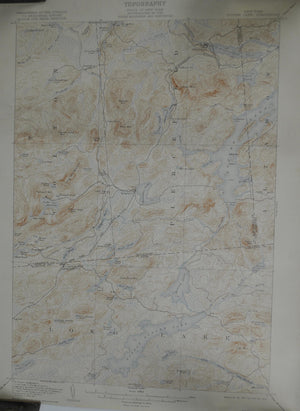 Tupper Lake New York Antique Topographic Map 1915 B